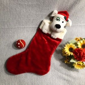 NWOT - Santa Puppy Christmas Stocking